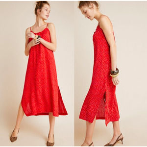 Anthropologie Seen Worn Kept Polka Dot Slip Dress